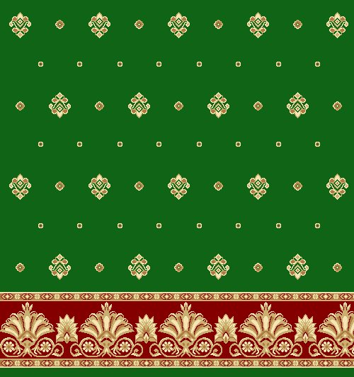 Akrilik Cami Halısı - Saf 01 Yeşil