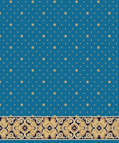 Akrilik Cami Halısı - Saf 101 Turkuaz