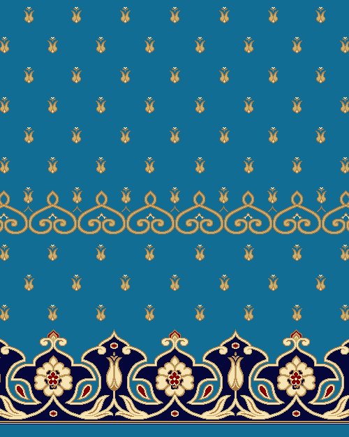 Akrilik Cami Halısı - Saf 118 Turkuaz