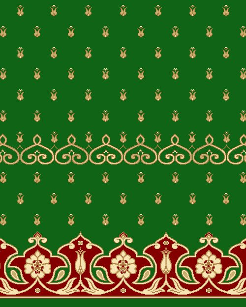 Akrilik Cami Halısı - Saf 118 Yeşil