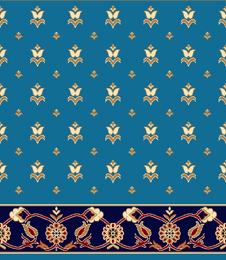 Akrilik Cami Halısı - Saf 156 Turkuaz