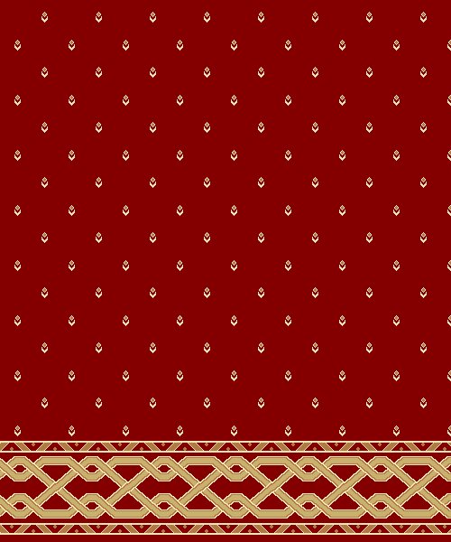 Akrilik Cami Halısı - Saf 34 Bordo