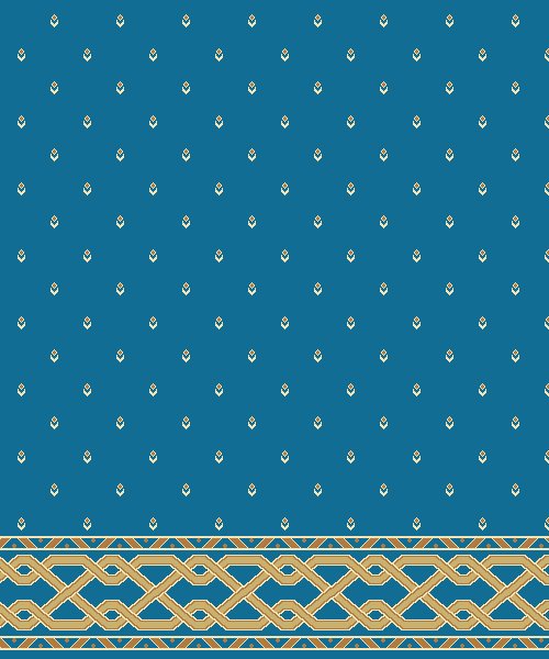 Akrilik Cami Halısı - Saf 34 Turkuaz