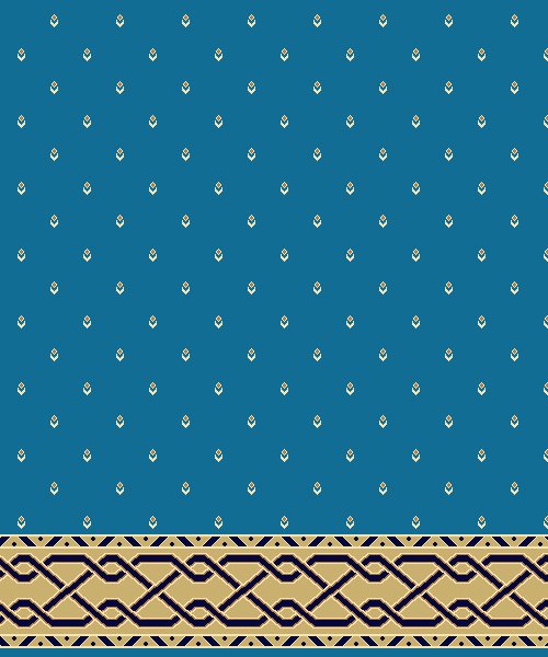 Akrilik Cami Halısı - Saf 74 Turkuaz