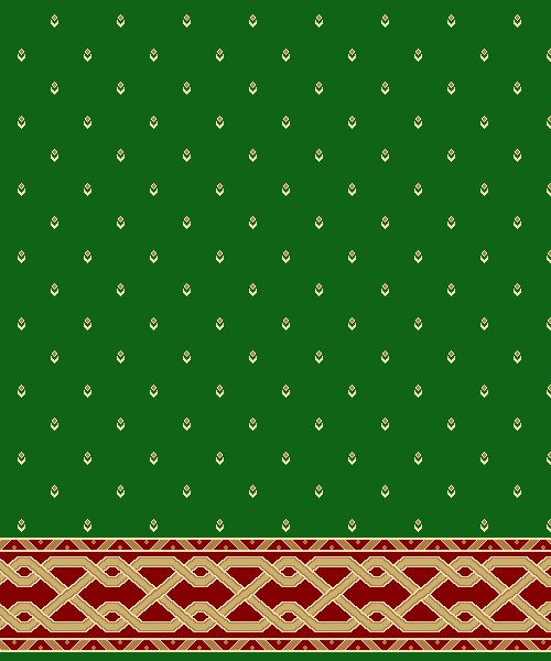 Akrilik Cami Halısı - Saf 74 Yeşil