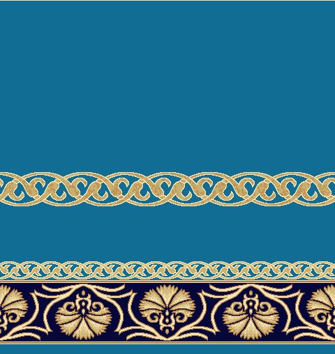 Akrilik Cami Halısı - Saf 147 Turkuaz