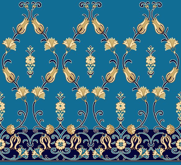 Akrilik Cami Halısı - Saf 142 Turkuaz