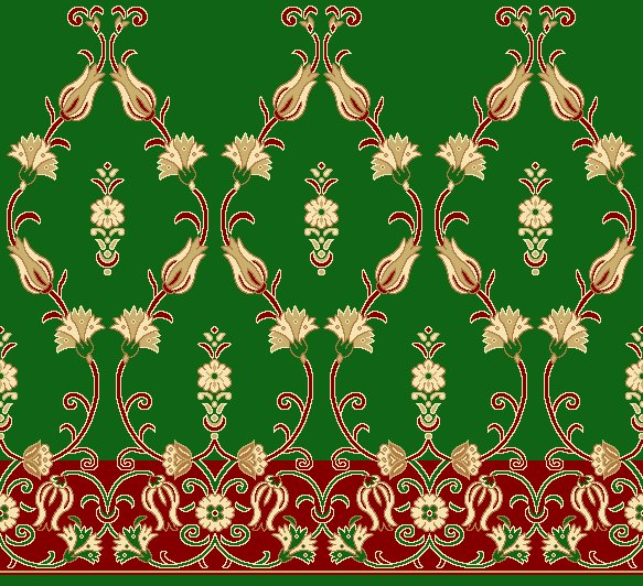 Akrilik Cami Halısı - Saf 142 Yeşil