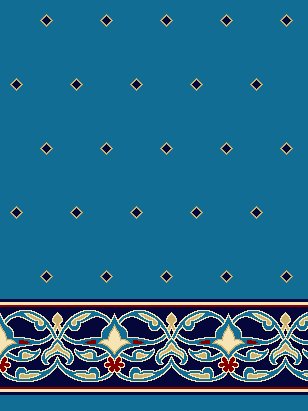 Akrilik Cami Halısı - Saf 177 Turkuaz