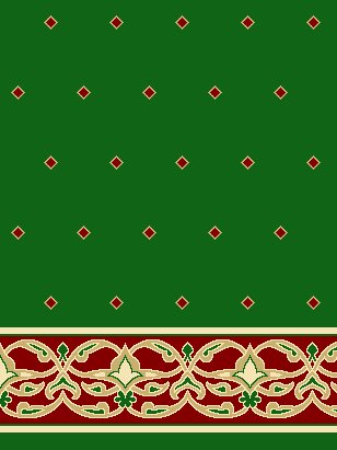 Akrilik Cami Halısı - Saf 177 Yeşil