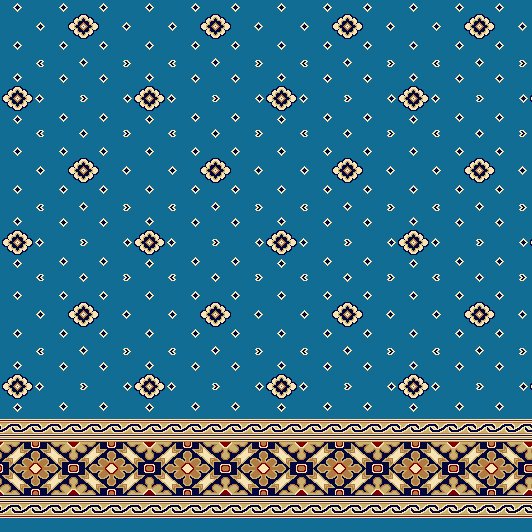 Akrilik Cami Halısı - Saf 180 Turkuaz